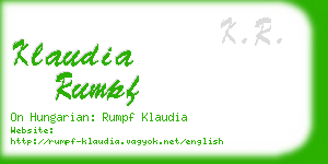 klaudia rumpf business card